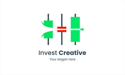 Financial Investment Logo, representing trading and financial growth in a creative way suitable for your graphic needs.