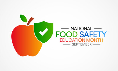 National Food safety education month observed each during September. Vector illustration