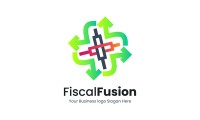 Fototapeta premium Financial Investment Logo, representing trading and financial growth in a creative way suitable for your graphic needs.