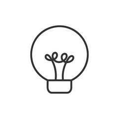 The light bulb is full of ideas And creative thinking, analytical thinking for processing. Light bulb icon vector. ideas symbol illustration.
