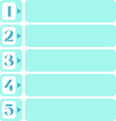 Obraz premium Point List Item Infographic Numbering