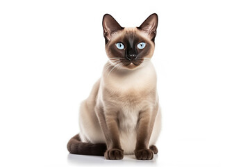 Tonkinese cat isolated on white background