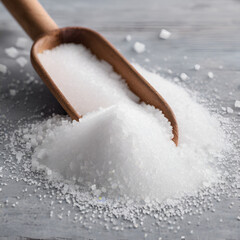 Fototapeta na wymiar salt, sugar, erythritol, fructose, sucralose, sorbitol, aspartame, stevia, sodium cyclamate