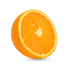 Fresh orange sliced  isolated on white background