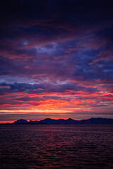 Couché de soleil sur Antibes