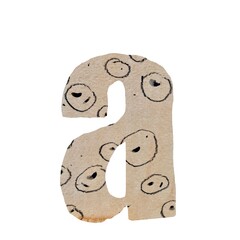 Uppercase letter A cut out paper alphabet