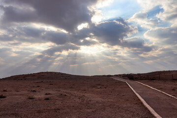 Madaba, Jordan : The ruins of the Roman Christian city (Umm al-Rasas city) Historical heritage building