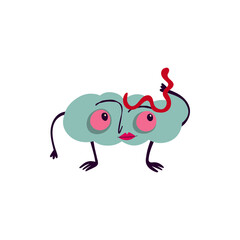 Funky funny Character. Strange Halloween characters. Strange Halloween characters. bizarre comic characters in modern flat hand drawn style