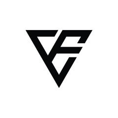 EF or EE letter mark abstract vector logo design, letter mark icon design 