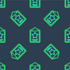 Line USA Independence day icon isolated seamless pattern on blue background. 4th of July. United States of America country. Vector