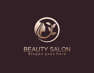\nVector image. Logo for business in the industry of beauty, health, personal hygiene. Beautiful image of a female face. Linear stylized image. Logo of a beauty salon, health industry, makeup artist.