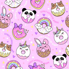 cute donuts graphic with hearts