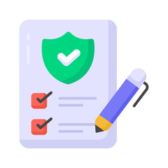 Check this beautifully design icon of insurance policy in trendy style