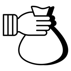 Modern design icon of money bag