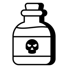 Conceptual flat design icon of poison 