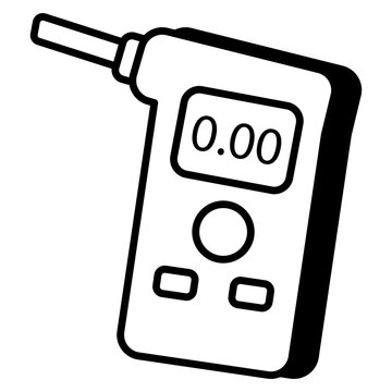 Editable design icon of breathalyzer