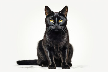 Bombay cat isolated on white background
