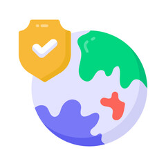 Global security icon design in modern style, visually perfect vector