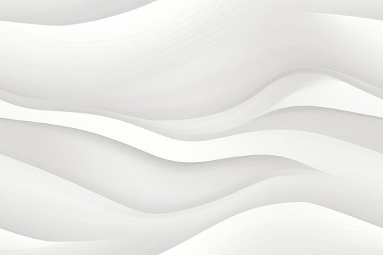 Seamless abstract white background with wavy pattern, computer generated illustration © Tida