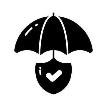 recommend clip art: Safety Shield under Umbrella, vector of insurance, safety icon