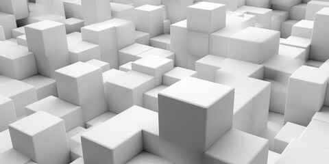 Obraz premium Abstract 3d white background pattern texture. Generative AI