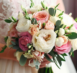wedding bouquet of roses