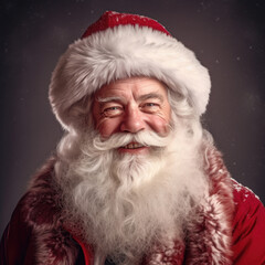 Portrait of wonder santa claus.Christmas night, Santa Claus. Happy holiday