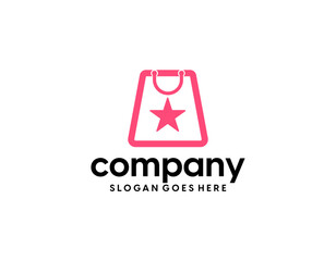 Fototapeta premium Creative modern abstract eCommerce logo design, colorful gradient online shopping bag logo design template