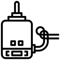 DC MOTOR line icon,linear,outline,graphic,illustration