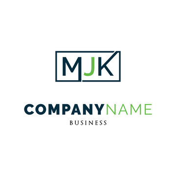 Initial Letter MJK Icon Logo Design Template