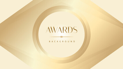 Obraz premium Pastel cream gold award graphic background. Modern glitter template sparkling elegant luxury premium corporate abstract design.