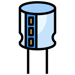 CAPACITOR line icon,linear,outline,graphic,illustration