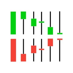 Financial graph with up trend line candlestick chart in stock market . Technical analysis pattern 
