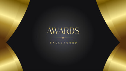 Golden black award background. Elegant luxury shine modern template certificate. Premium corporate abstract design.