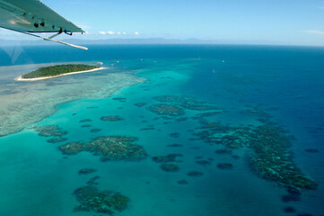 Panoramic Aerial view of the Great Barrier Reef © Schneestarre
