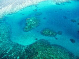 Fototapeta na wymiar Panoramic Aerial view of the Great Barrier Reef