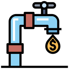 FAUCET line icon,linear,outline,graphic,illustration