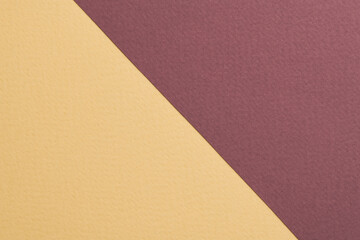 Rough kraft paper background, paper texture red burgundy beige colors. Mockup with copy space for text.