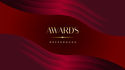 Red maroon golden royal awards background graphics lines stripes breaking news elegant shine modern blended template luxury premium corporate abstract design template banner certificate dynamic shape.