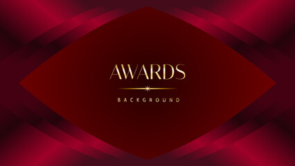 Red maroon golden royal awards background graphics lines stripes breaking news elegant shine modern blended template luxury premium corporate abstract design template banner certificate dynamic shape.