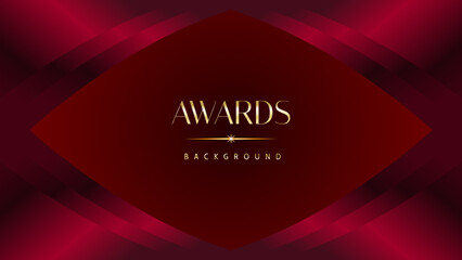 Obraz premium Red maroon golden royal awards background graphics lines stripes breaking news elegant shine modern blended template luxury premium corporate abstract design template banner certificate dynamic shape.