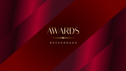 Red maroon golden royal awards background graphics lines stripes breaking news elegant shine modern blended template luxury premium corporate abstract design template banner certificate dynamic shape.