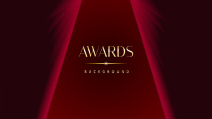 Red maroon golden royal awards background graphics lines stripes breaking news elegant shine modern blended template luxury premium corporate abstract design template banner certificate dynamic shape.