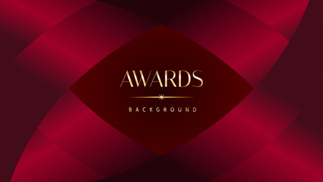 Red maroon golden royal awards background graphics lines stripes breaking news elegant shine modern blended template luxury premium corporate abstract design template banner certificate dynamic shape.