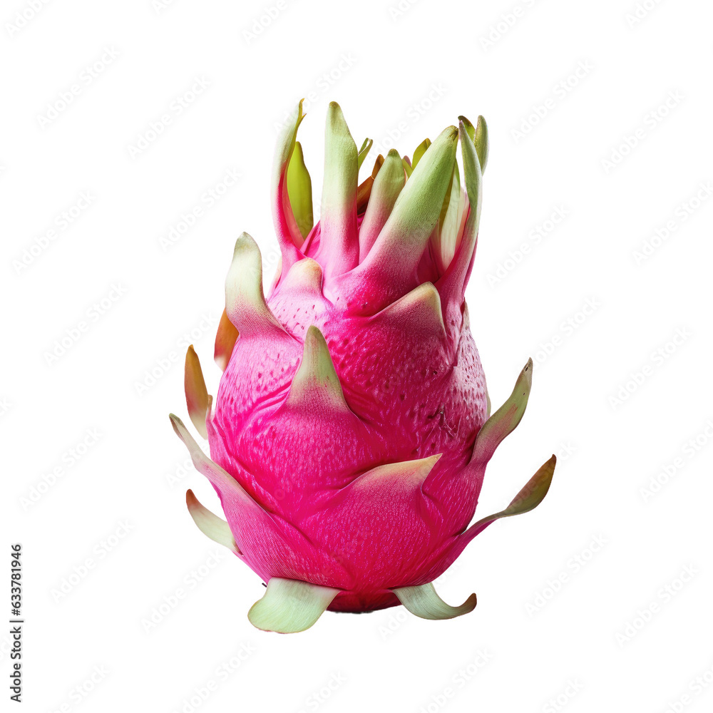 Sticker transparent background with space for text dragon fruit