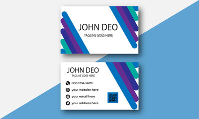 Modern Business Card Template, Creative and Clean design, Modern shape, Vector illustration.