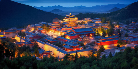 Beijing panoramic view China - Generative AI