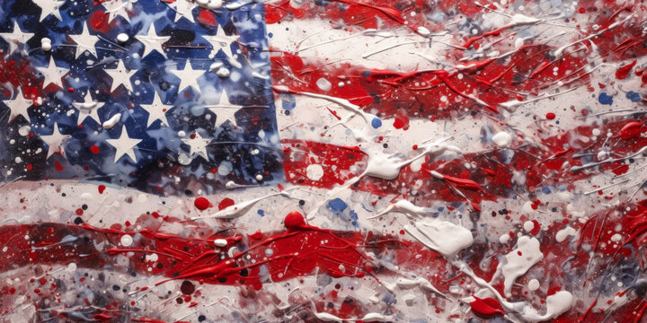 American patriotism illustration - Generative AI