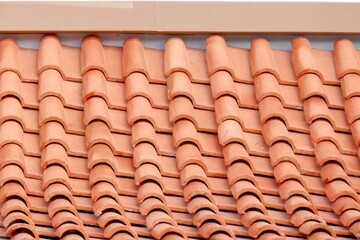 red roof tiles in Japanese style 