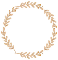 Hand-painted   beautiful Orange  Brown and yellow autumn leaves  illustration